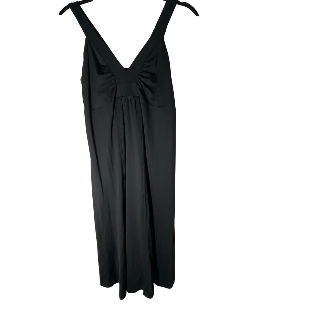 Patagonia Black Sleeveless Dress Women’s V Neck Empire Waist Flowy Casual Large